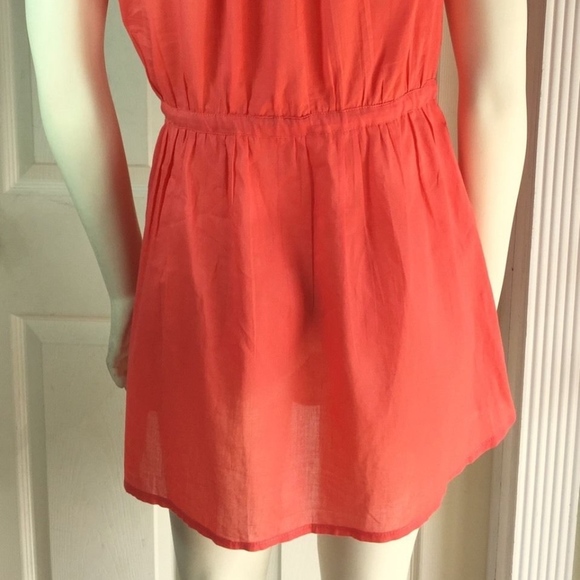 Carmela Achaval tunic top red-orange tie waist blouse‎ size 42/ S small - Picture 4 of 5